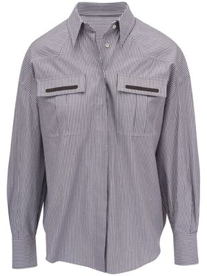 Brunello Cucinelli striped button-down shirt - Grey