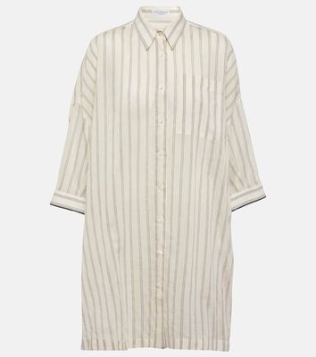 Brunello Cucinelli Striped cotton and silk shirt