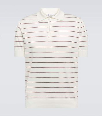 Brunello Cucinelli Striped cotton polo shirt
