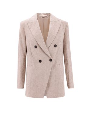 Brunello Cucinelli Striped Double-breasted Blazer