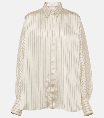 Brunello Cucinelli Striped satin blouse