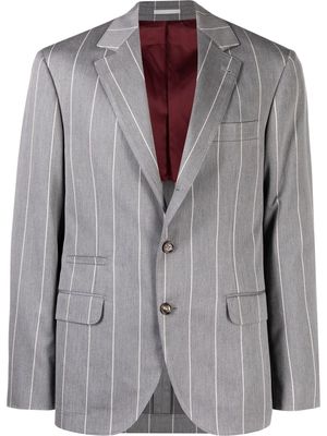 Brunello Cucinelli striped woven blazer - Grey