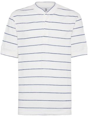 Brunello Cucinelli stripes-pattern T-shirt - White