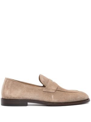 Brunello Cucinelli suede penny loafers - Neutrals