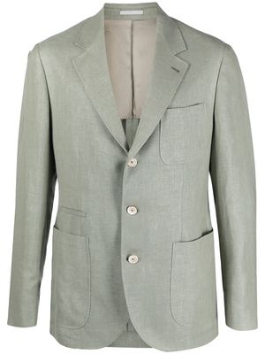 Brunello Cucinelli tailored linen blazer - Green