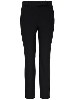 Brunello Cucinelli tapered-leg cotton trousers - Black