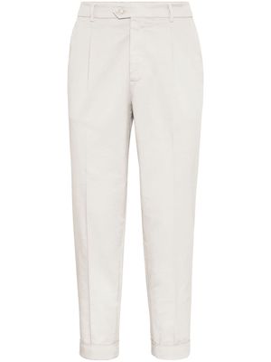 Brunello Cucinelli tapered-leg trousers - Blue