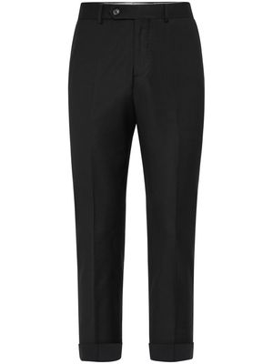 Brunello Cucinelli tapered-leg wool trousers - Black