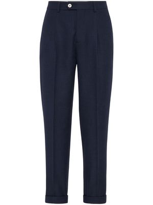 Brunello Cucinelli tapered tailored trousers - Blue