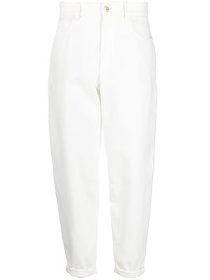 Brunello Cucinelli tapered tailored trousers - White