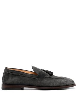 Brunello Cucinelli tassel-detail suede loafers - Grey