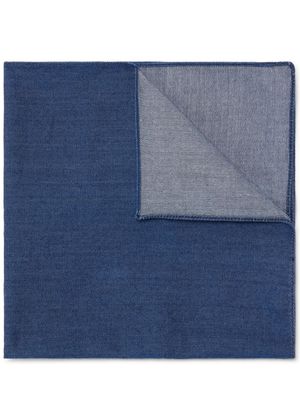 Brunello Cucinelli textured-finish cotton pocket square - Blue
