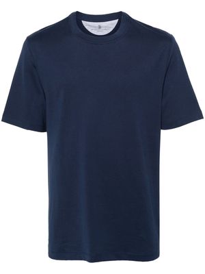 Brunello Cucinelli tonal-stitching cotton T-shirt - Blue