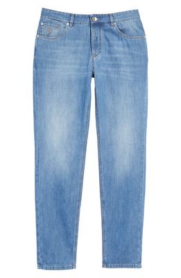 Brunello Cucinelli Traditional Fit Jeans in C1470 Light Wash Den