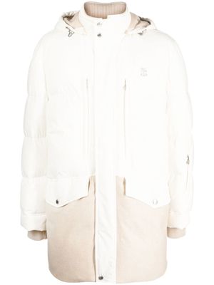 BRUNELLO CUCINELLI two-tone padded jacket - White