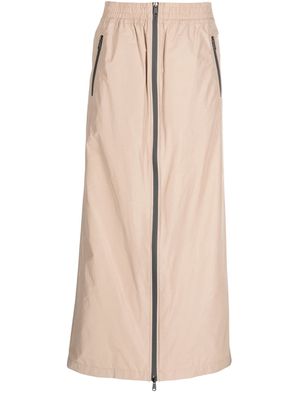 Brunello Cucinelli two-way zip-up maxi skirt - Neutrals