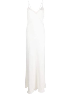 Brunello Cucinelli V-neck maxi dress - White