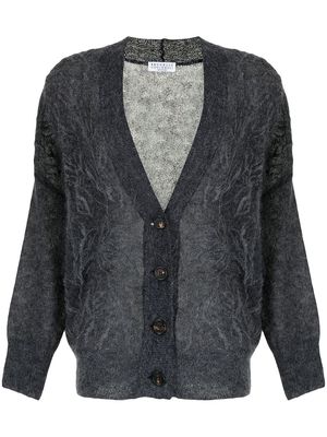 Brunello Cucinelli V-neck wool cardigan - Grey