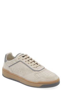 Brunello Cucinelli Washed Suede Court Sneaker in Grey