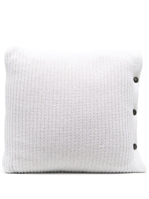 Brunello Cucinelli weft-knit cotton-blend cushion - White