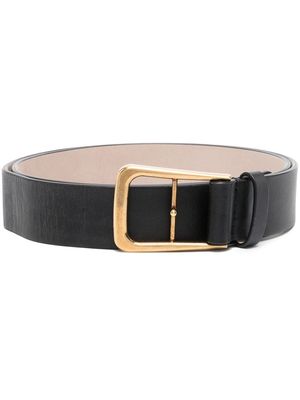 Brunello Cucinelli wide leather belt - Black