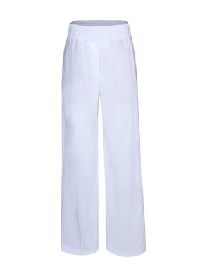Brunello Cucinelli wide-leg cotton trousers - White