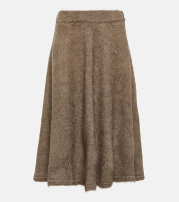 Brunello Cucinelli Wool-blend midi skirt