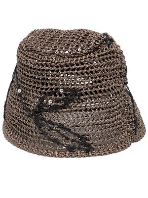 Brunello Cucinelli woven bucket hat - Brown
