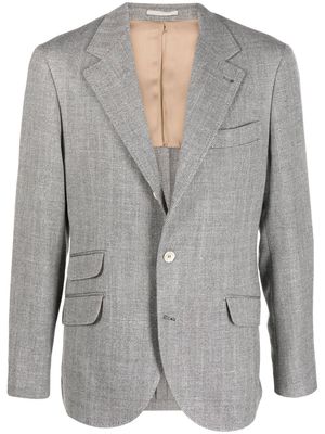 Brunello Cucinelli woven wool blazer - Grey
