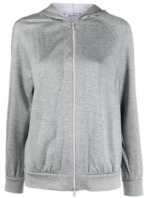 Brunello Cucinelli zip-fastening hoodie - Grey