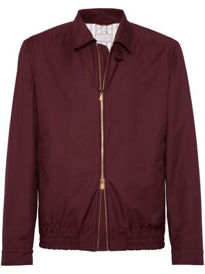 Brunello Cucinelli zip-fastening windbreaker jacket - Red