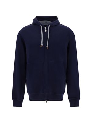 Brunello Cucinelli Zip-front Hooded Sweatshirt