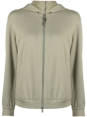 Brunello Cucinelli zip-up cotton hoodie - Green