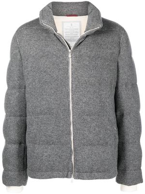 Brunello Cucinelli zip-up padded jacket - Grey