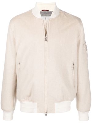 Brunello Cucinelli zip-up padded jacket - Neutrals