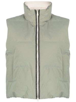 Brunello Cucinelli zip-up padded vest - Green