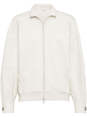 Brunello Cucinelli zip-up sweatshirt - Neutrals