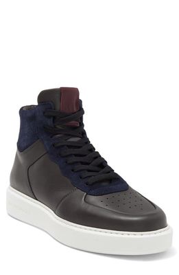 Bruno Magli Cesare High Top Leather Sneaker in Navy/Grey