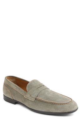 Bruno Magli Silas Penny Loafer in Taupe Suede