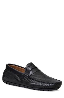 Bruno Magli Xane Driving Penny Loafer in Black Woven