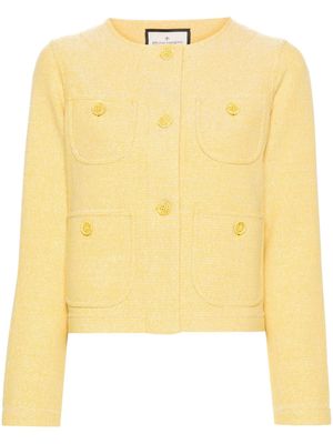 Bruno Manetti collarless long-sleeve jacket - Yellow