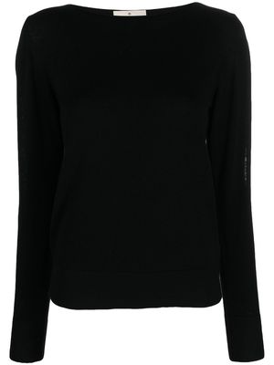 Bruno Manetti crew-neck knitted top - Black