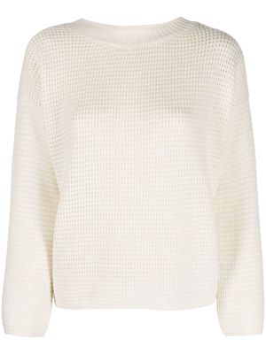 Bruno Manetti crew-neck knitted top - White