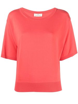 Bruno Manetti fine-knit short-sleeves top - Pink