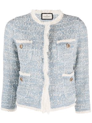 Bruno Manetti four-pocket tweed jacket - Blue