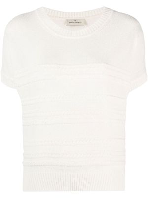 Bruno Manetti knit cotton top - Neutrals