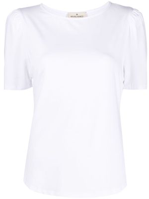 Bruno Manetti puff-sleeve stretch-cotton T-shirt - White
