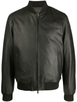 Bruno Manetti reversible leather bomber jacket - Green