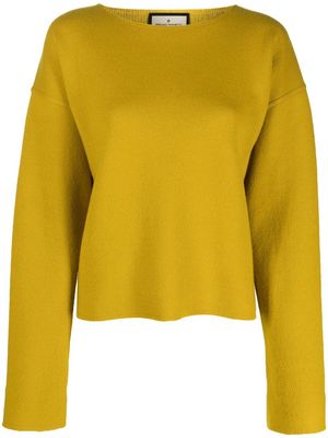 Bruno Manetti round-neck knitted top - Yellow
