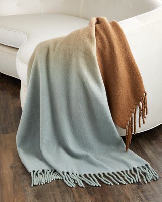 Brushed Alpaca-Blend Throw Blanket